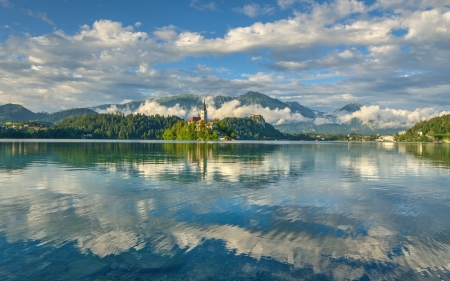 Lake - cloud, lake, nature, sky