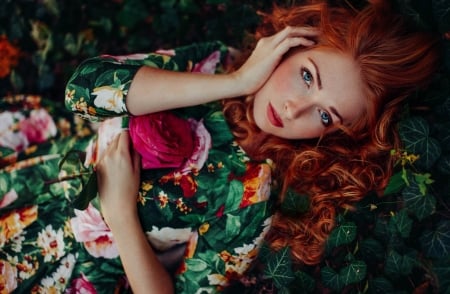 Redhead Beauty - face, redhead, woman, model