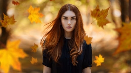 Pretty Face - face, woman, model, autumn