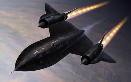 Lockheed SR-71 Blackbird Artwork - united states air force, sr 71, lockheed sr71 blackbird, artwork