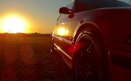 bmw sunset - bmw, german, sunset, car