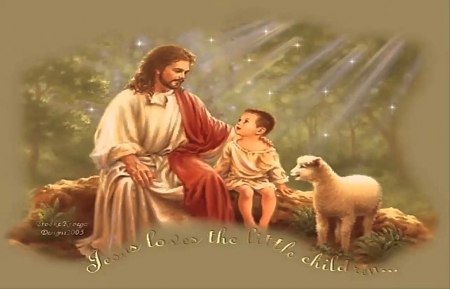 Pure love - christ, jesus, religion, god, lamb, child