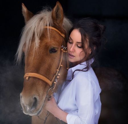 Friends - Woman, Beauty, Girl, Beautiful, Beaut, Lovely, horse