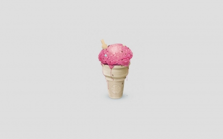 brain ice cream - cone, ice, cream, brain