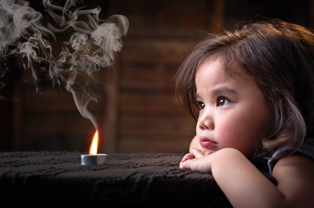 áƒ¦ - face, candle, girl, light, child