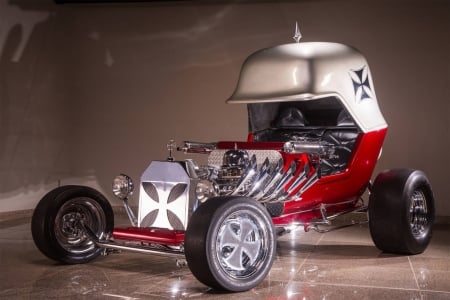 Built the Kit as a Kid? Check out the Fullsize Red Baron Hot Rod - helmet, motor, hotrod, red