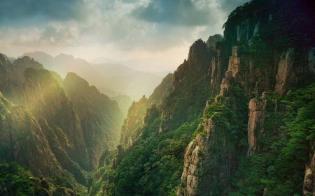 China Canyon Forest - nature, green, china, forest, mountains, canyon