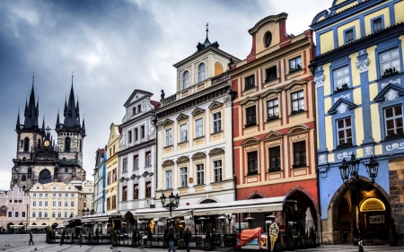 old town square prague - square, building, town, prague