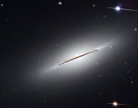 Edge-On Galaxy NGC 5866 - space, cool, fun, galaxy, stars