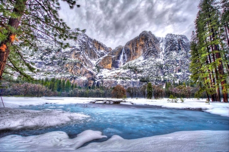 Beautiful Scenery - lake, peak, mountain, snow