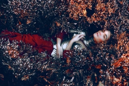 Sleeping Beauty - style, lying, woman, model