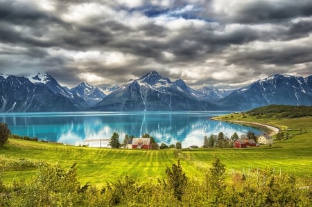 Gotland, Sweden - nature, sky, reflection, clouds, water, mountains