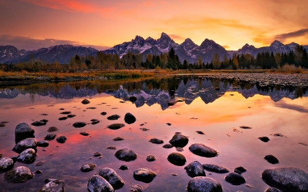 Grand Teton National Park - lake, cool, fun, sunset, nature, mountain