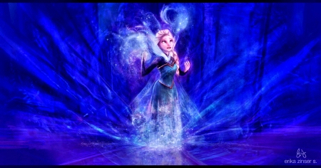 ELSA from the movie-FROZEN - magic, entertainment, beast, witch, fantasy, frozen, movie, power, elsa