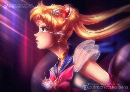 ♥ - girl, sailormoon, art, hair