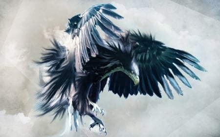 Eagle - abstract, Eagle, 3d, white