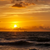 Sun Setting Down on the Sea
