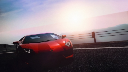 Lamborghini - Lamborghini, car, red, drive, wheel