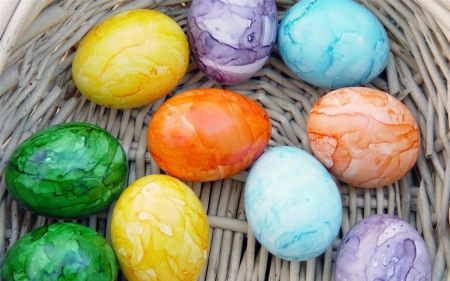 Easter Eggs - eggs, art, Easter, painted