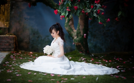 Bride - women, wedding, girl, bride, model