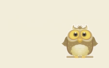 Owl - white, card, child, bird, owl