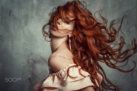 Redhead - women, redhead, mode, hair