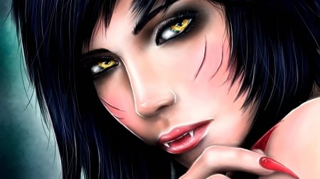 Vampire - face, anime, vanpire, woman