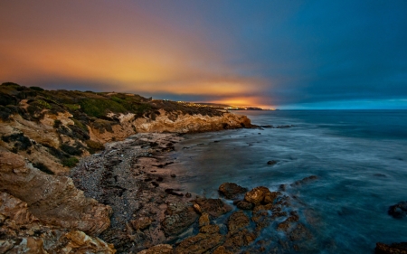 Wonderful sunset - beach, amazing, sunset, sea