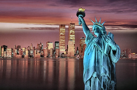 Statue of Liberty F1C - new york, wide screen, photography, cityscape, skyscrapers, statue of liberty, beautiful, new york city, scenery, architecture, usa, photo