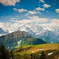 snowy mountain peaks