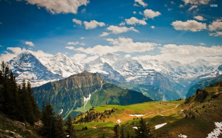 snowy mountain peaks