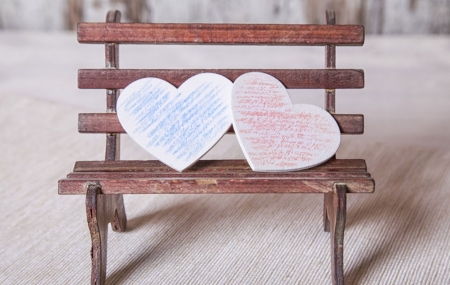 â™¥ - bench, hearts, abstract, photography