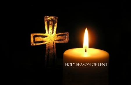 Lent - candle, Lent, cross, flame