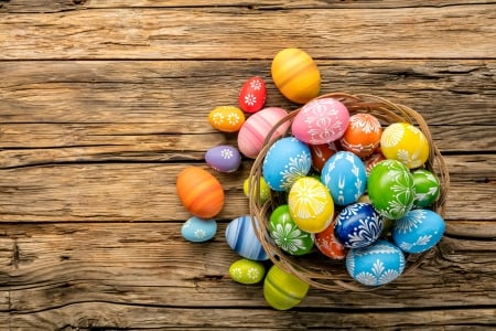 Easter - easter, happy easter, colorful, easter eggs, holiday, spring, colors, spring time