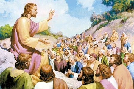 Jesus preaching - christ, god, jesus, gospel