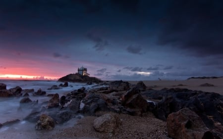 Beach - rock, sea, nature, Beach