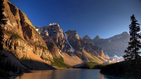 Moraine Lake, Banff National Park, Alberta - mountains, water, reflection, landscape