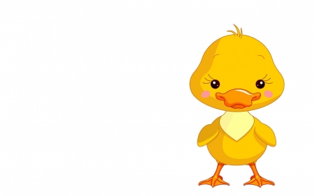 Duckling - easter, white, card, child, cute, duckling, orange