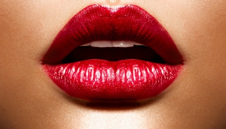 Red - woman, anna subbotina, mouth, lips, red, lipstick