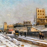 Outskirts of Paris in Winter