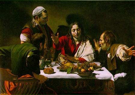 By Caravaggio * Supper at Emmaus - supper, christ, jesus, god