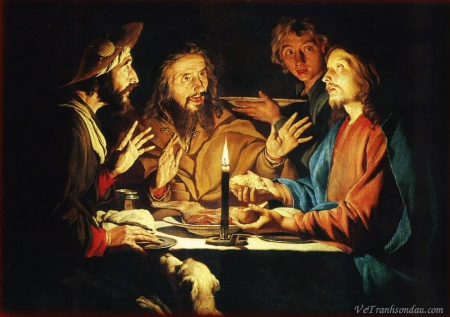 Supper-of-Emmaus-Gerrit-van-Honthors - christ, jesus, supper, gospel, god