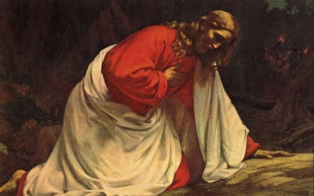 Jesus at Gethsmani - christ, pray, jesus, gospel