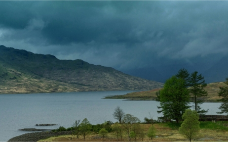 Lake - lake, tree, nature, river