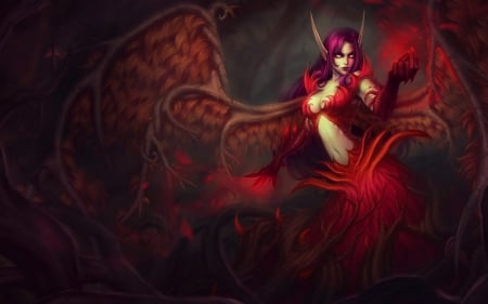 Red queen - evil, fantasy, cg, red