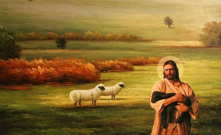 The LORD is my shepherd - jesus, god, love, shepherd