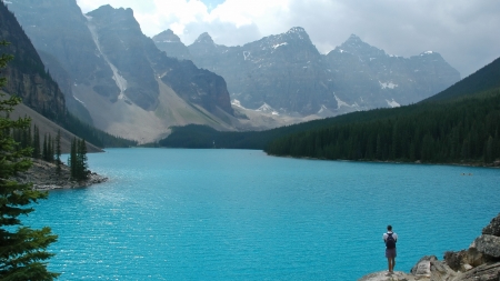 It is the most wonderful lake water color !! - lake, water, canada, nature