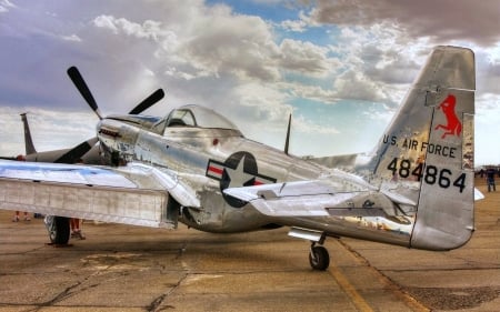 WWII Mustang P51 - aircraft, ww2, usa, military