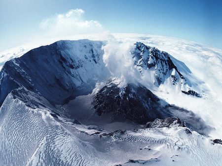 MOUNTAINS 1 - clouds, large, scenery, rock, landscape, mountain, ice, nature, cold, mountains