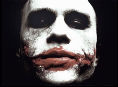 joker face  - heath ledger